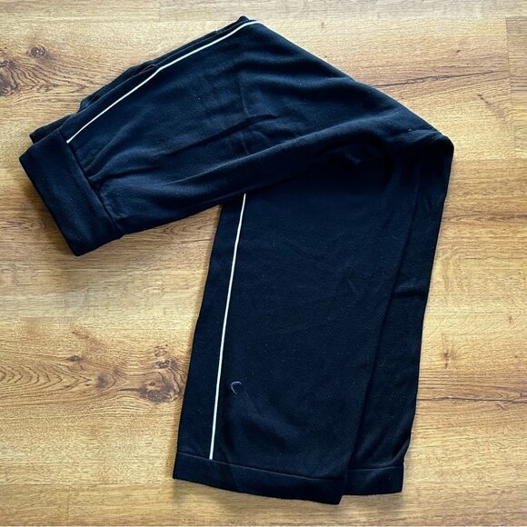 Zyia Black Piping Classy Joggers Wide Leg Pants Size Small - Picture 1 of 3